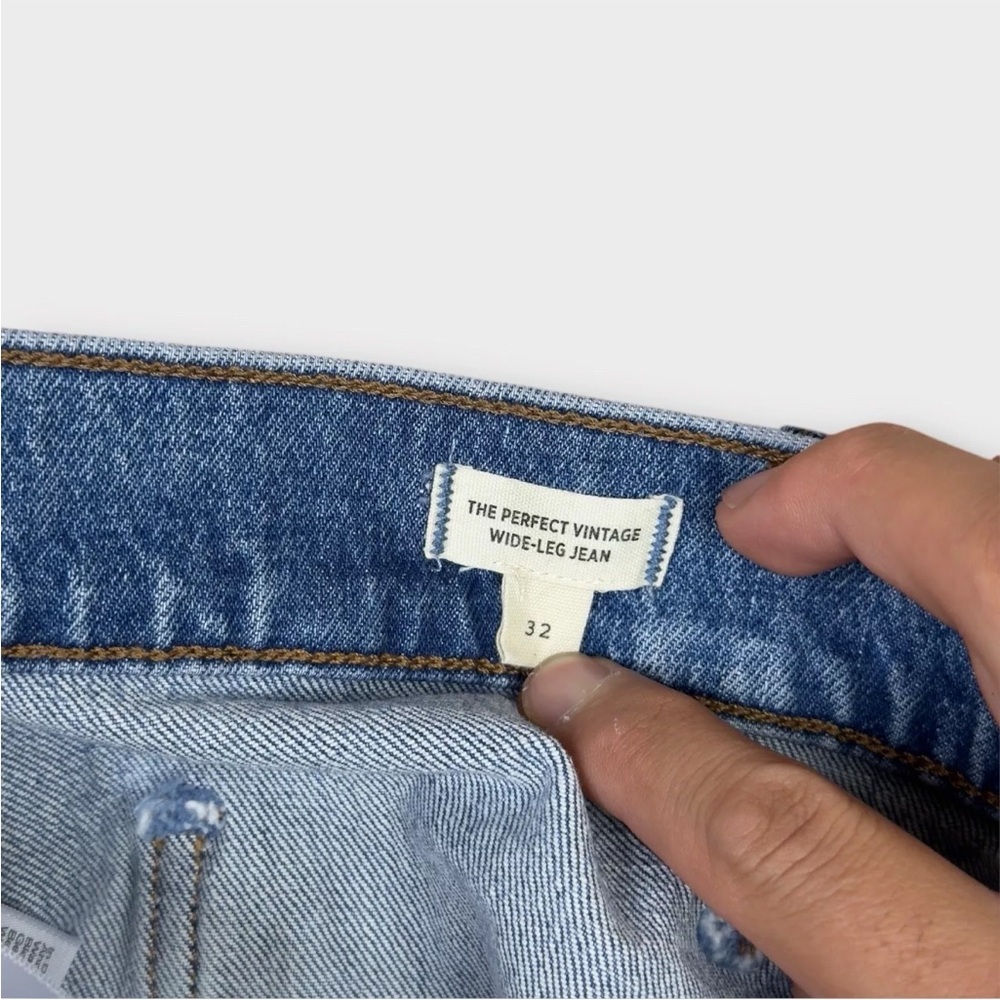 Madewell The Perfect Vintage Wide Leg Jeans Womens 32 Fit 34x31 Blue Denim Baggy - Picture 11 of 15